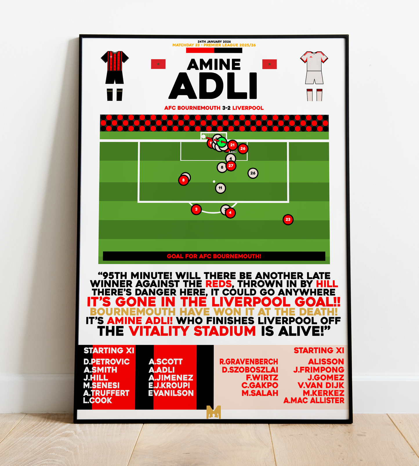 Amine Adli Goal vs Liverpool - Premier League 2025/26 - AFC Bournemouth