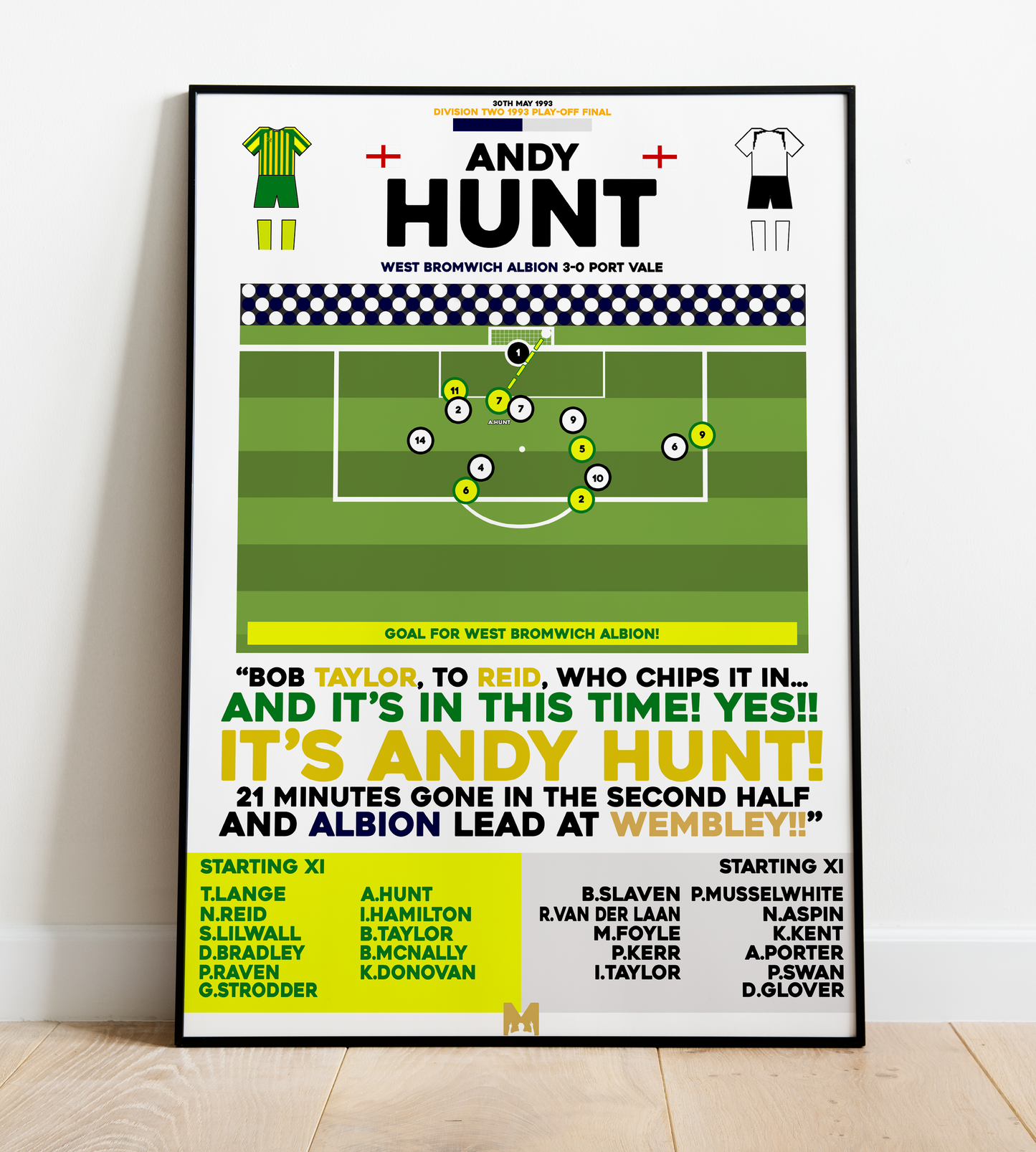 Andy Hunt Goal vs Port Vale - Division Two Play Off Final 1993 - West Bromwich Albion