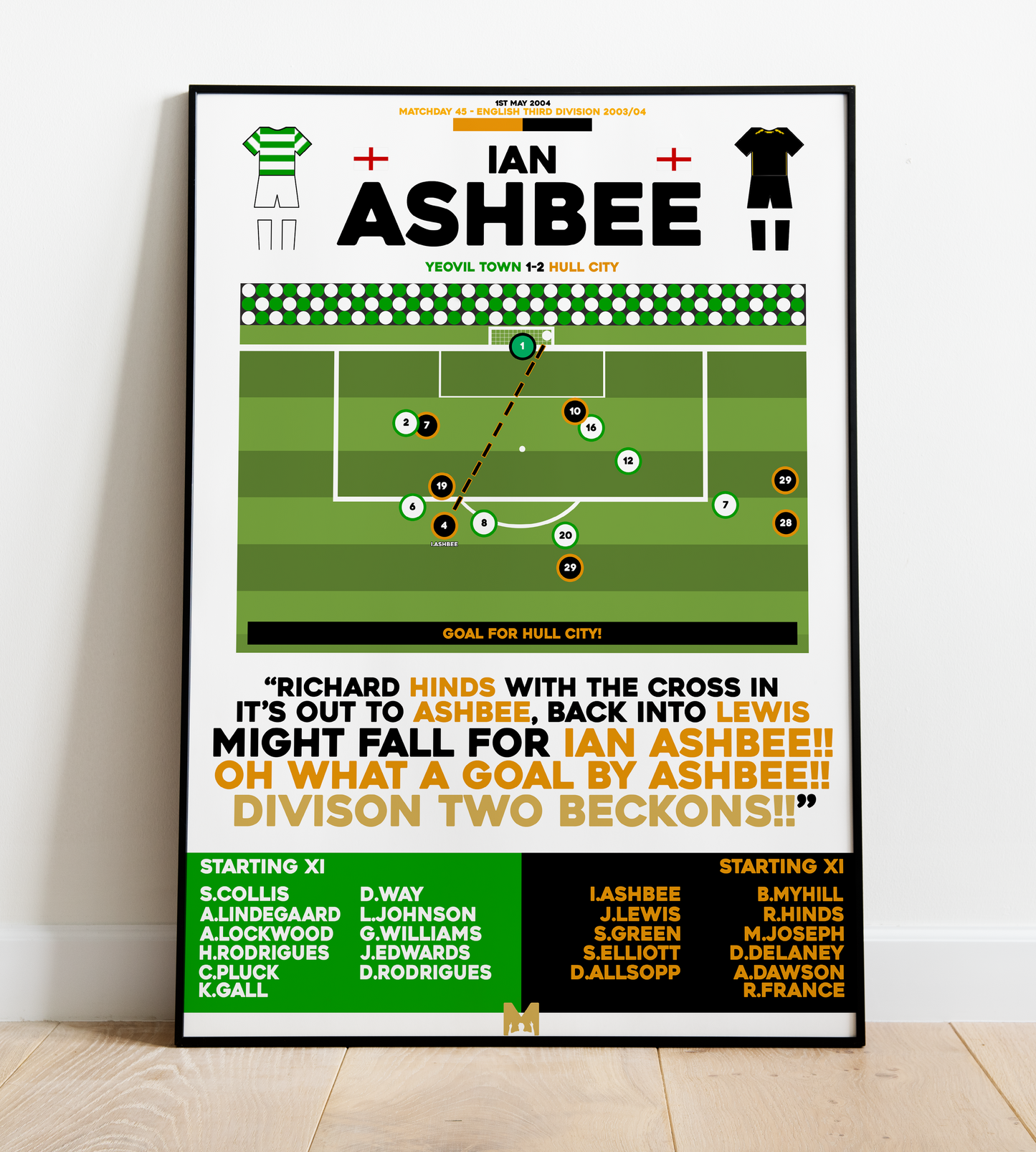 Ian Ashbee Goal vs Yeovil Town - EFL League Two 2003/04 - Hull City