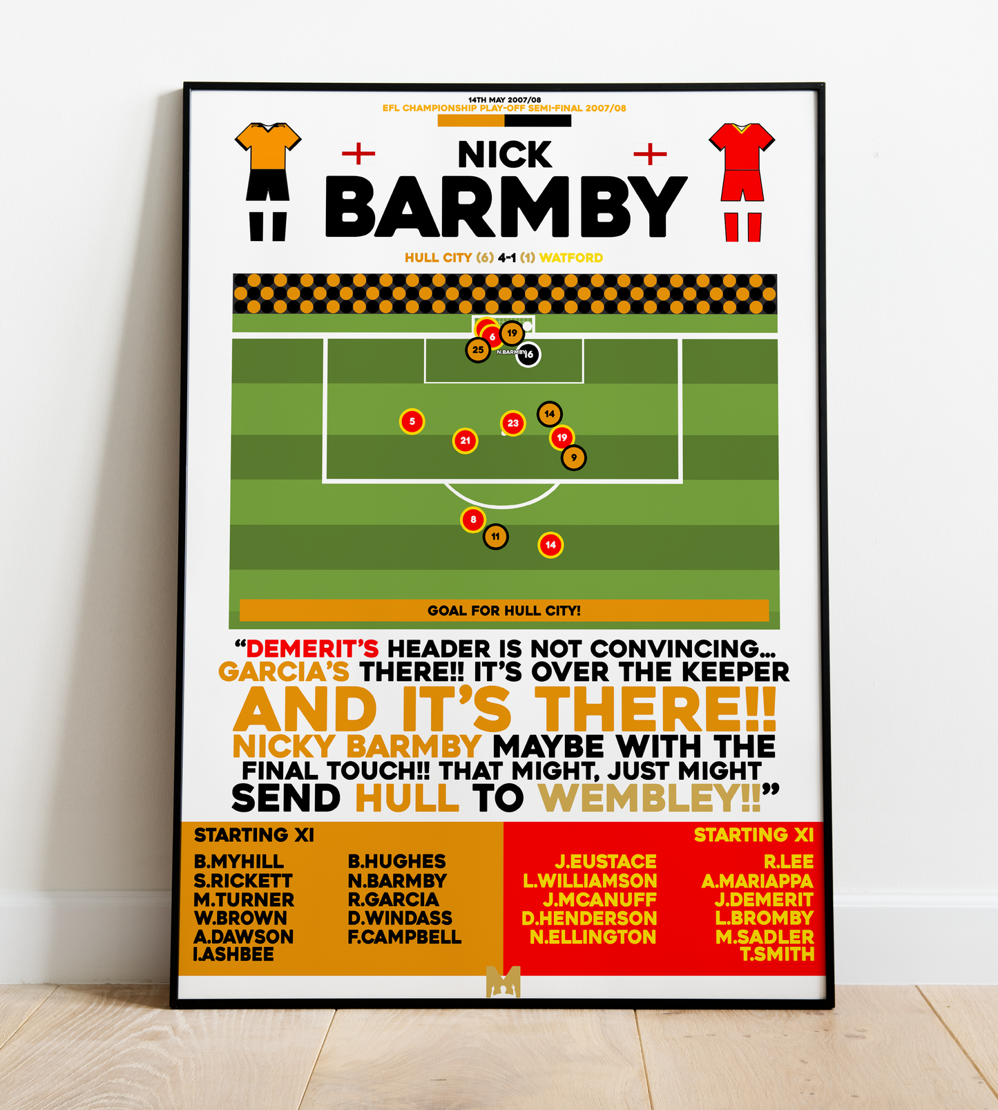 Nick Barmby Goal vs Watford - EFL Championship Play-Offs 2007/08 - Hull City