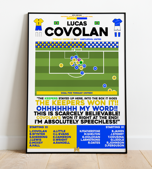 Lucas Covolan Goal vs Hartlepool United - National League 2020/21 Play-Off Final - Torquay United