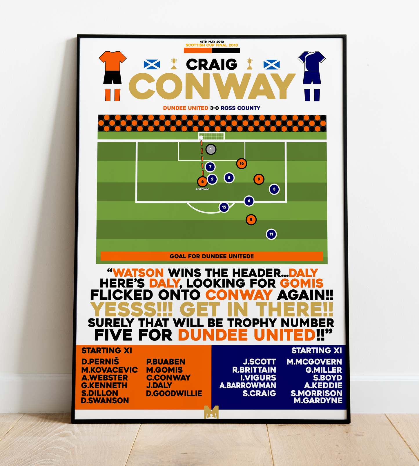 Craig Conway Goal vs Ross County - Scottish Cup Final 2010 - Dundee United