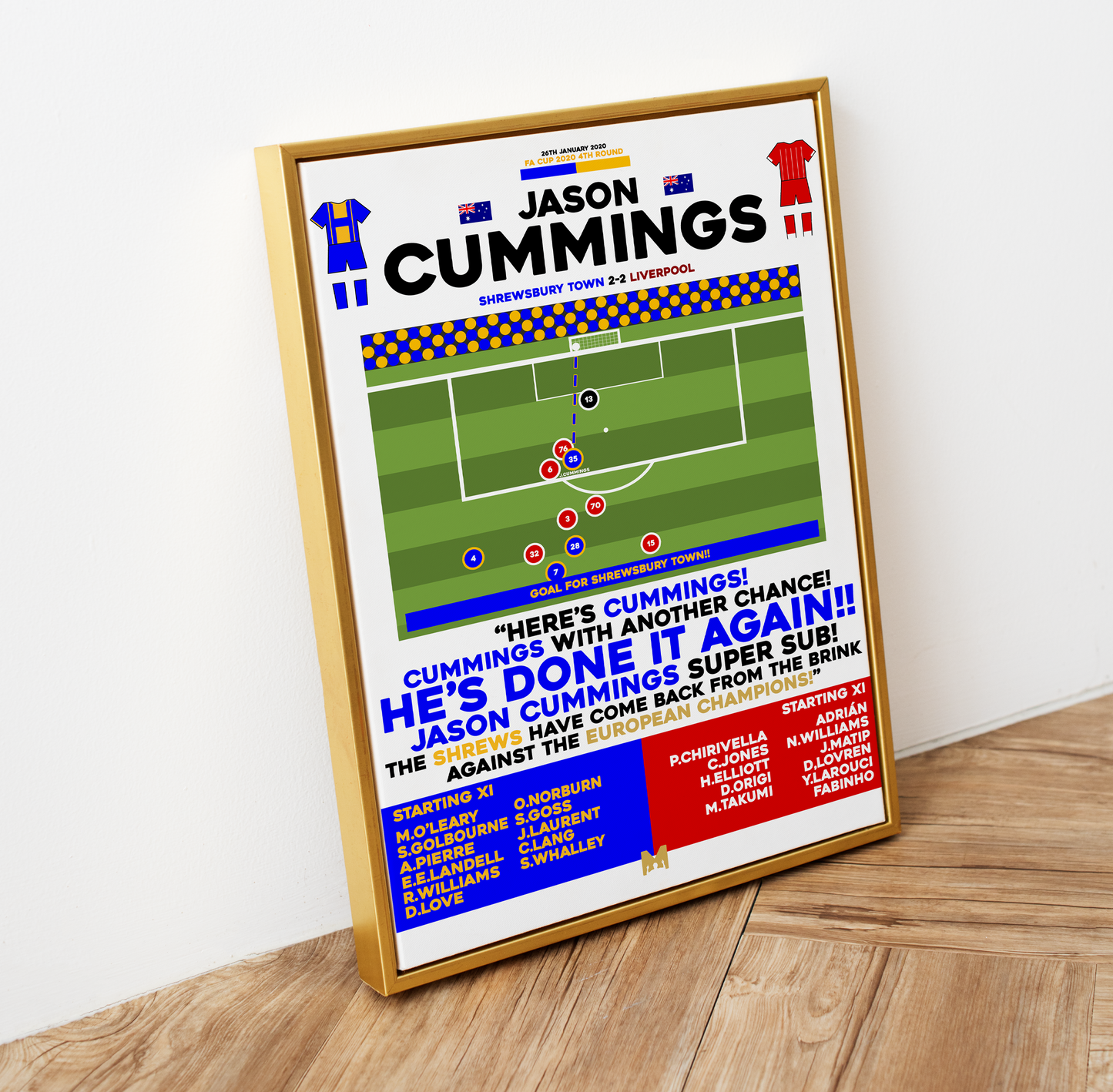 Jason Cummings Goal vs Liverpool - FA Cup 2019/20 - Shrewsbury Town