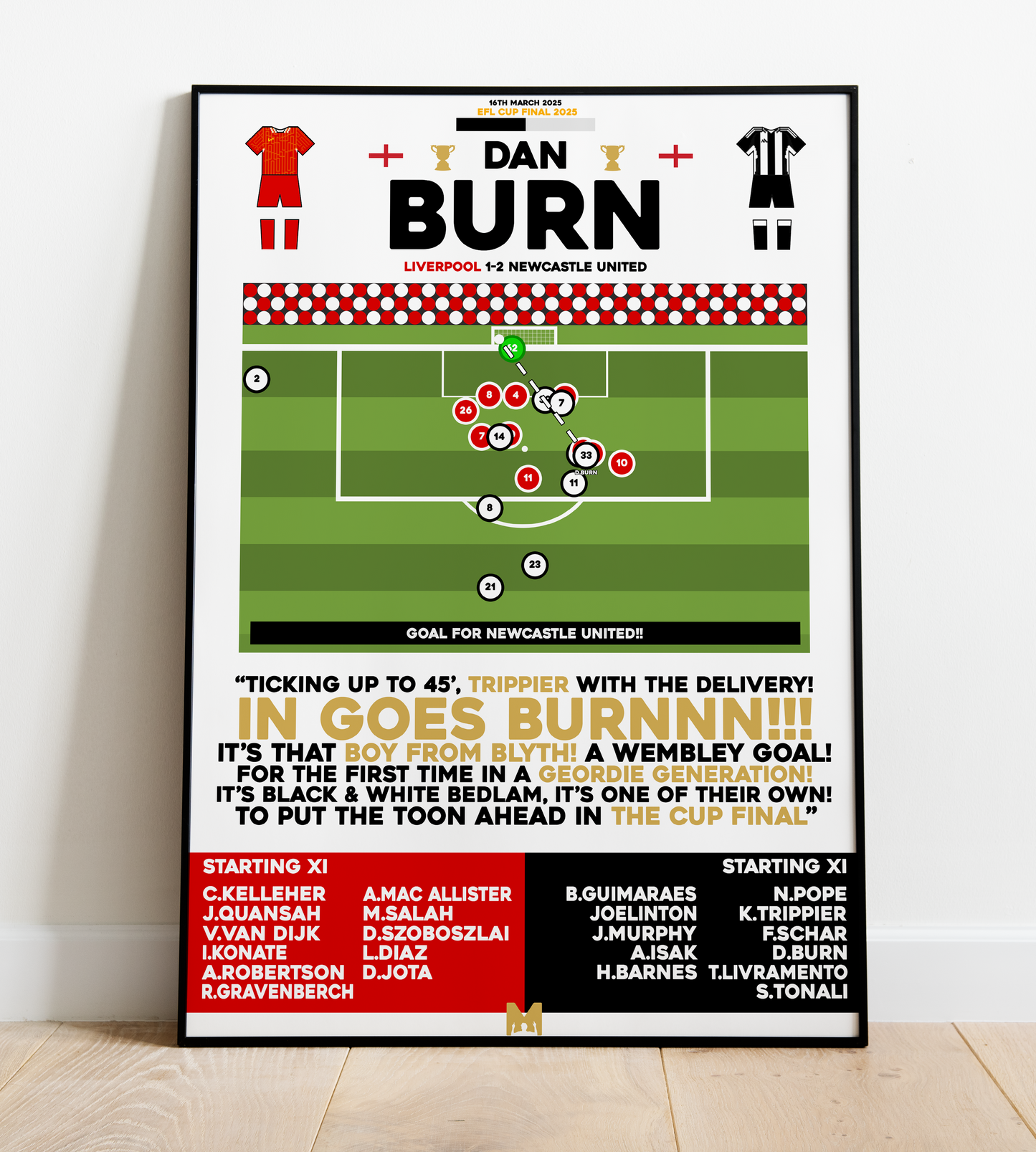 Dan Burn vs Liverpool - EFL Cup Final 2025 - Newcastle United