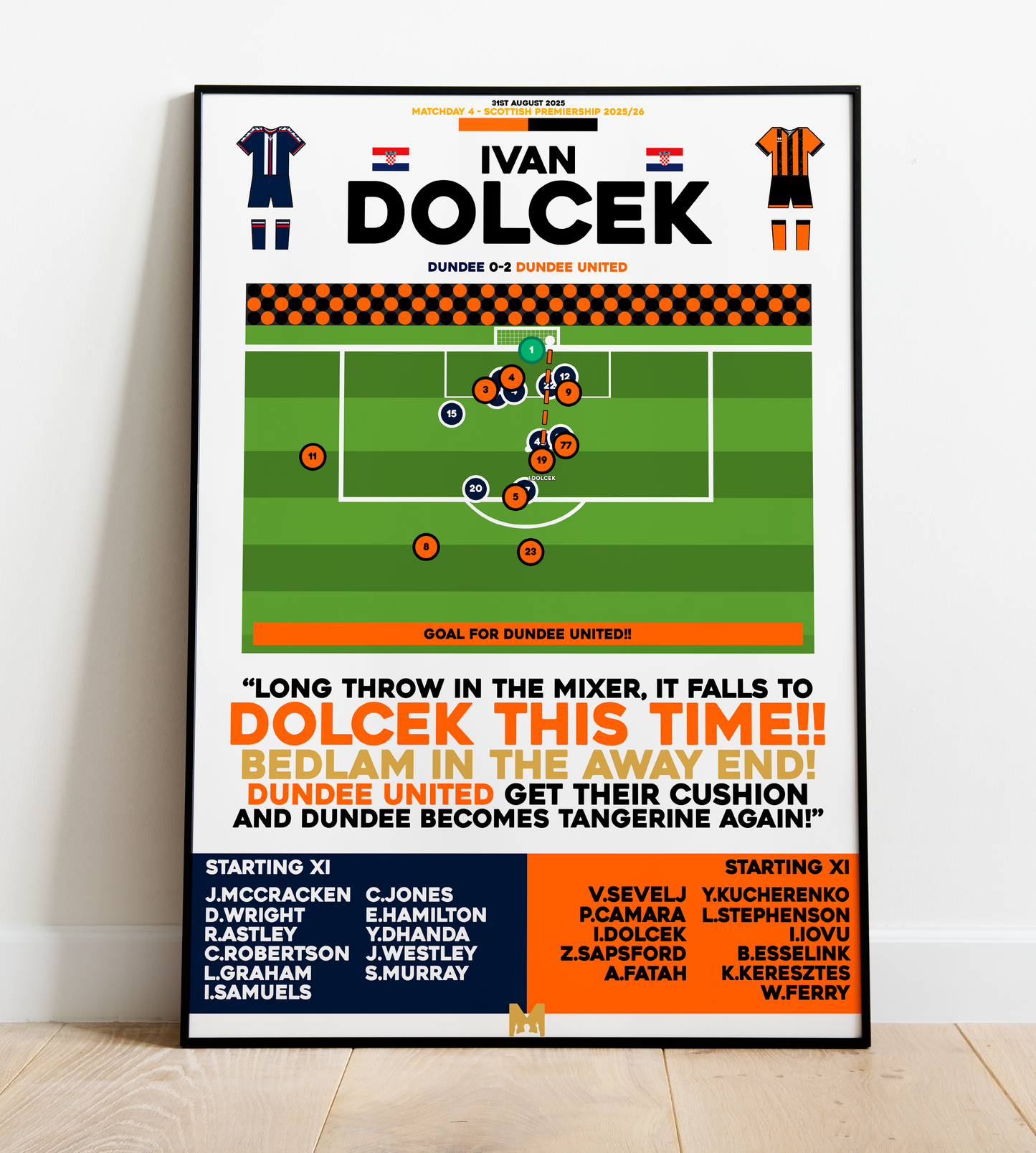 Ivan Dolcek Goal vs Dundee - Scottish Premiership 2025/26 - Dundee United
