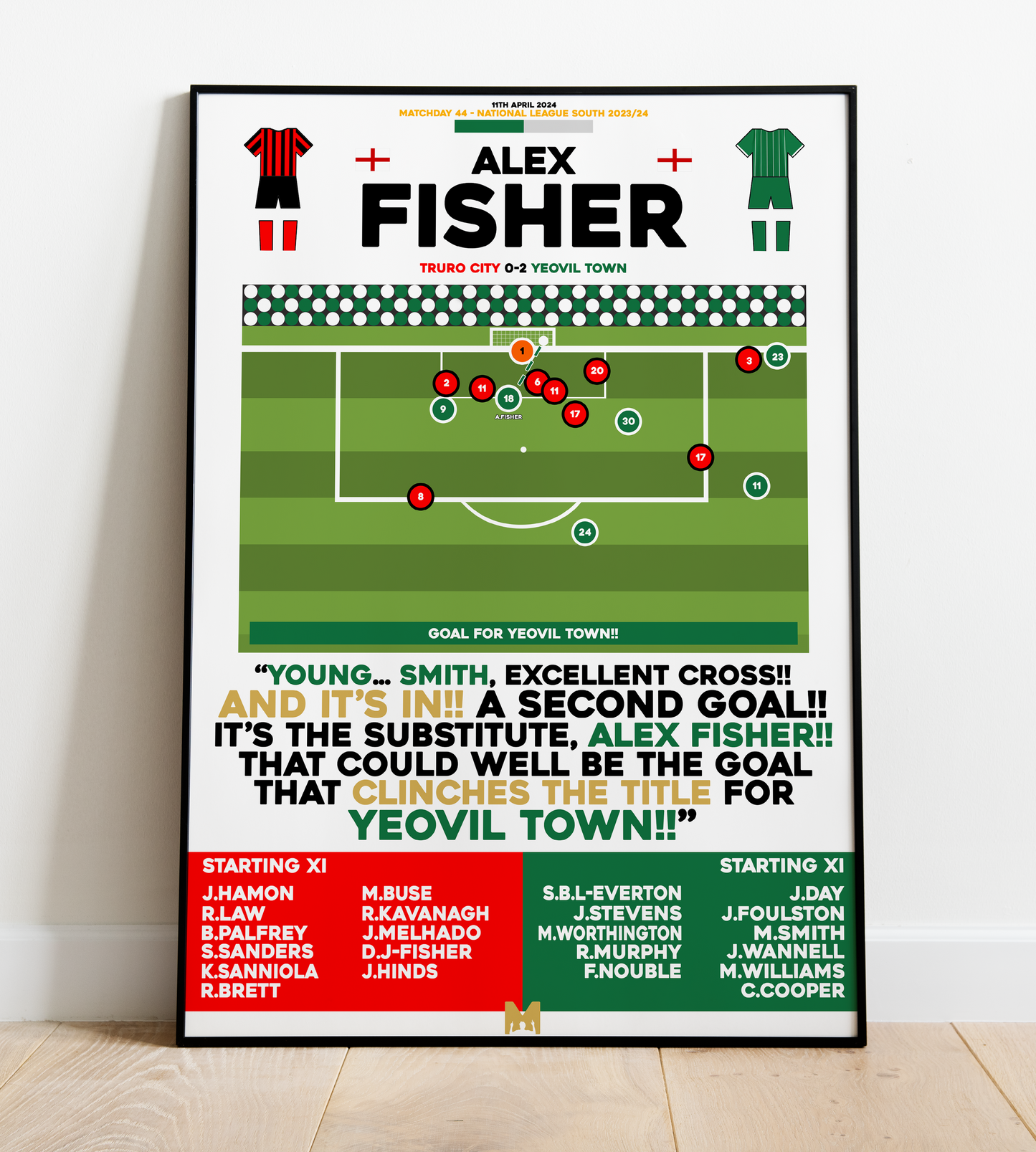 Alex Fisher Goal vs Truro City - National League South 2024/25 - Yeovil Town