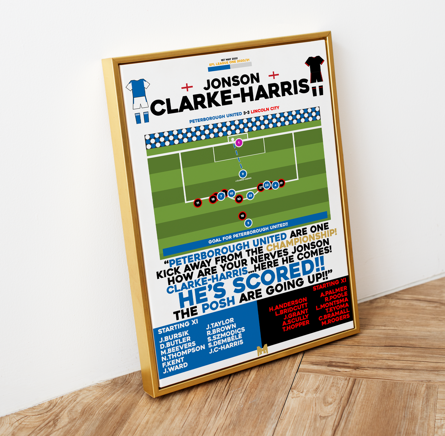 Jonson Clarke-Harris Goal vs Lincoln City - EFL League One 2020/21 - Peterborough United