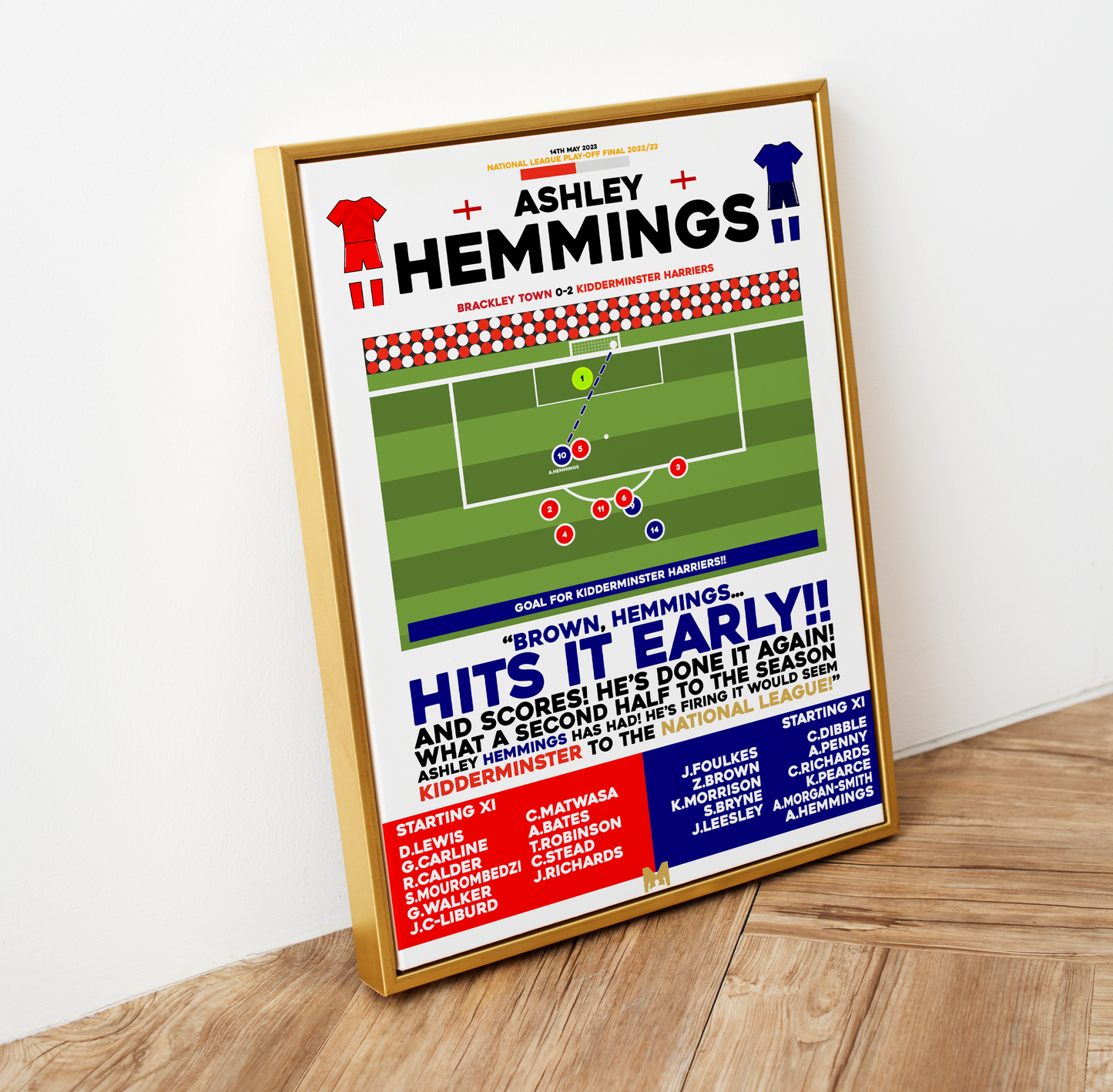 Ashley Hemmings 2nd Goal vs Brackley Town - National League North Final 2022/23 - Kidderminster Harriers