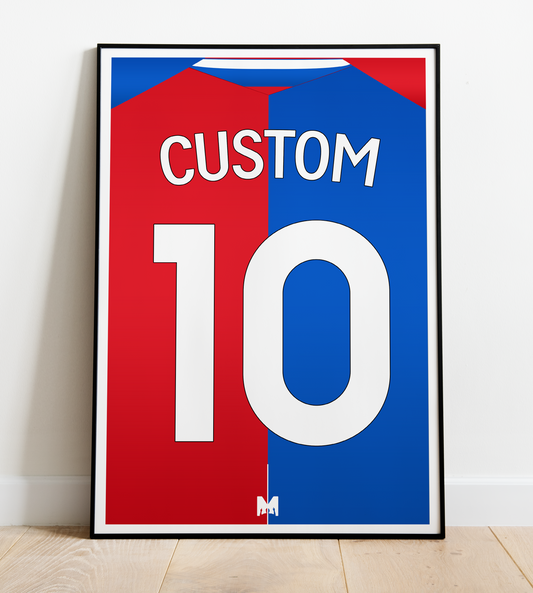 Design Your Own CUSTOM Crystal Palace Kit Print 2023/24 - Home Shirt - Crystal Palace