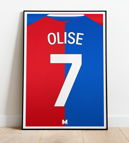 Crystal Palace Kit Print Olise 2023/24 - Home Shirt - Crystal Palace