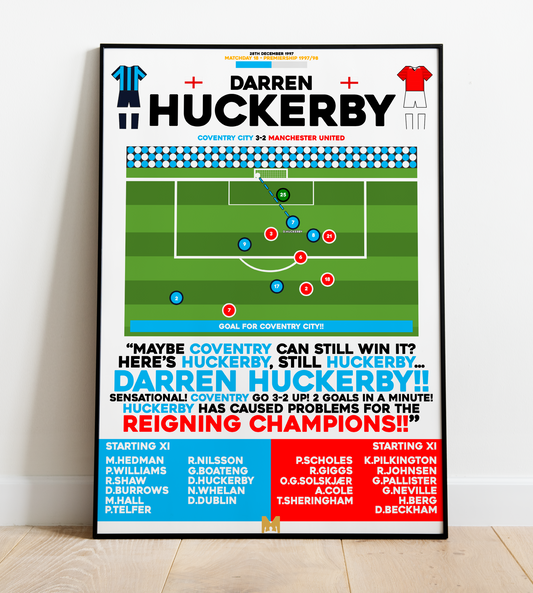 Darren Huckerby Goal vs Manchester United - Premiership 1997/98 - Coventry City