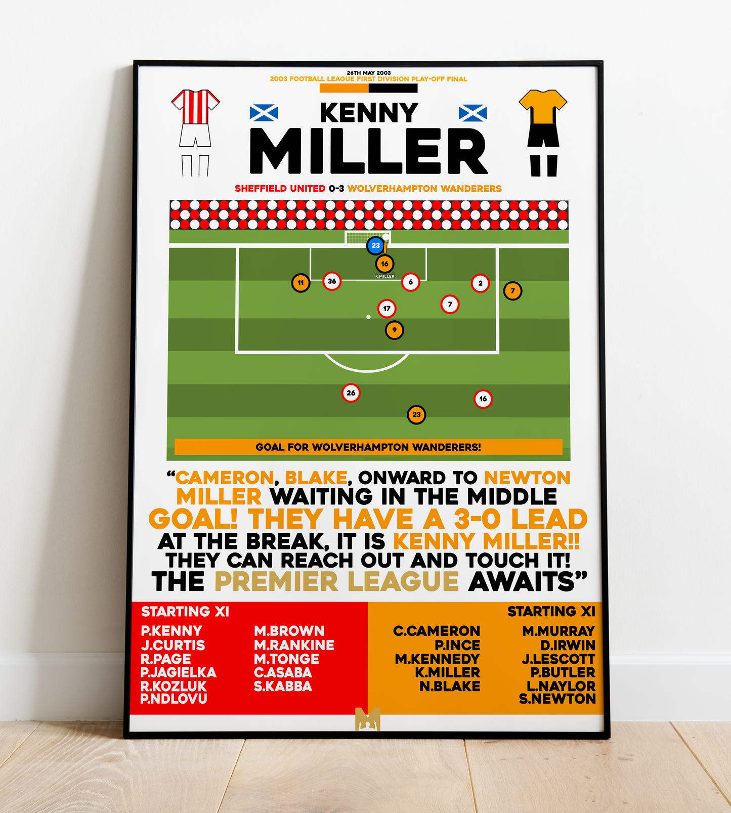 Kenny Miller Goal vs Sheffield United - First Division Play-Off Final 2003 - Wolves