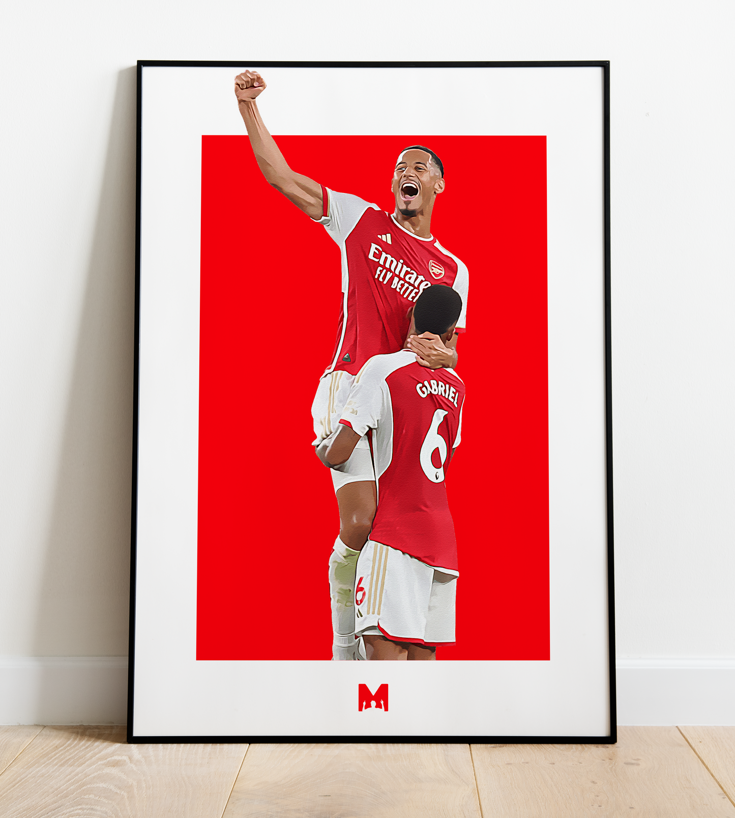 William Saliba & Gabriel Print - Defensive Rocks - Arsenal