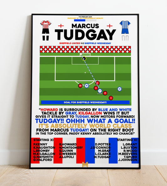 Marcus Tudgay Goal v Sheffield United - EFL Championship 2008/09 - Sheffield Wednesday