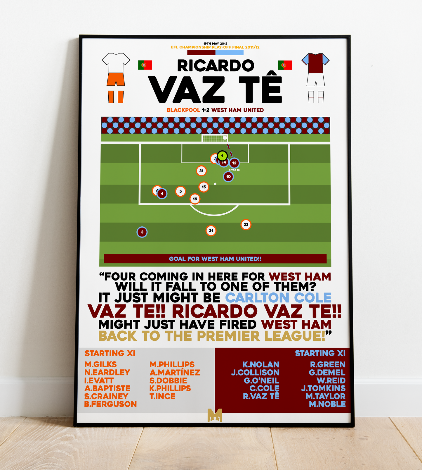 Ricardo Vaz Te Goal vs Blackpool - EFL Championship Play-Offs 2011/12 - West Ham United