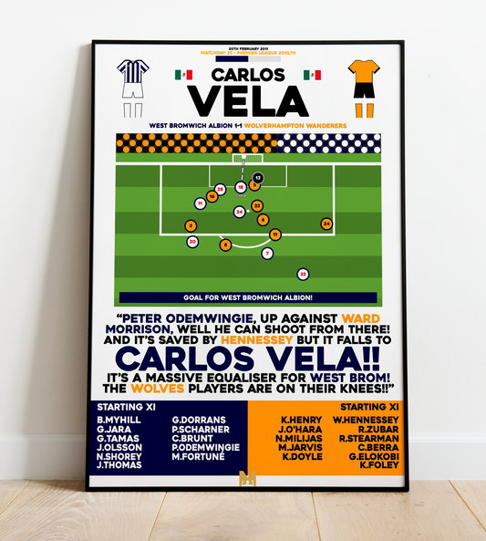 Carlos Vela Goal vs Wolverhampton Wanderers - Premier League 2010/11 - West Bromwich Albion