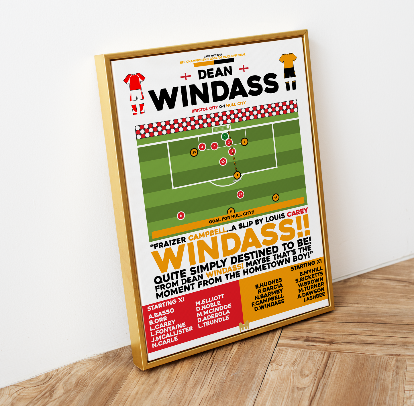 Dean Windass Goal vs Bristol City - Championship Play-Off Final 2008 - Hull City