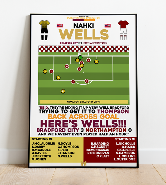 Nahki Wells Goal vs Northampton Town - EFL League Two Play-Off Final 2013 - Bradford City