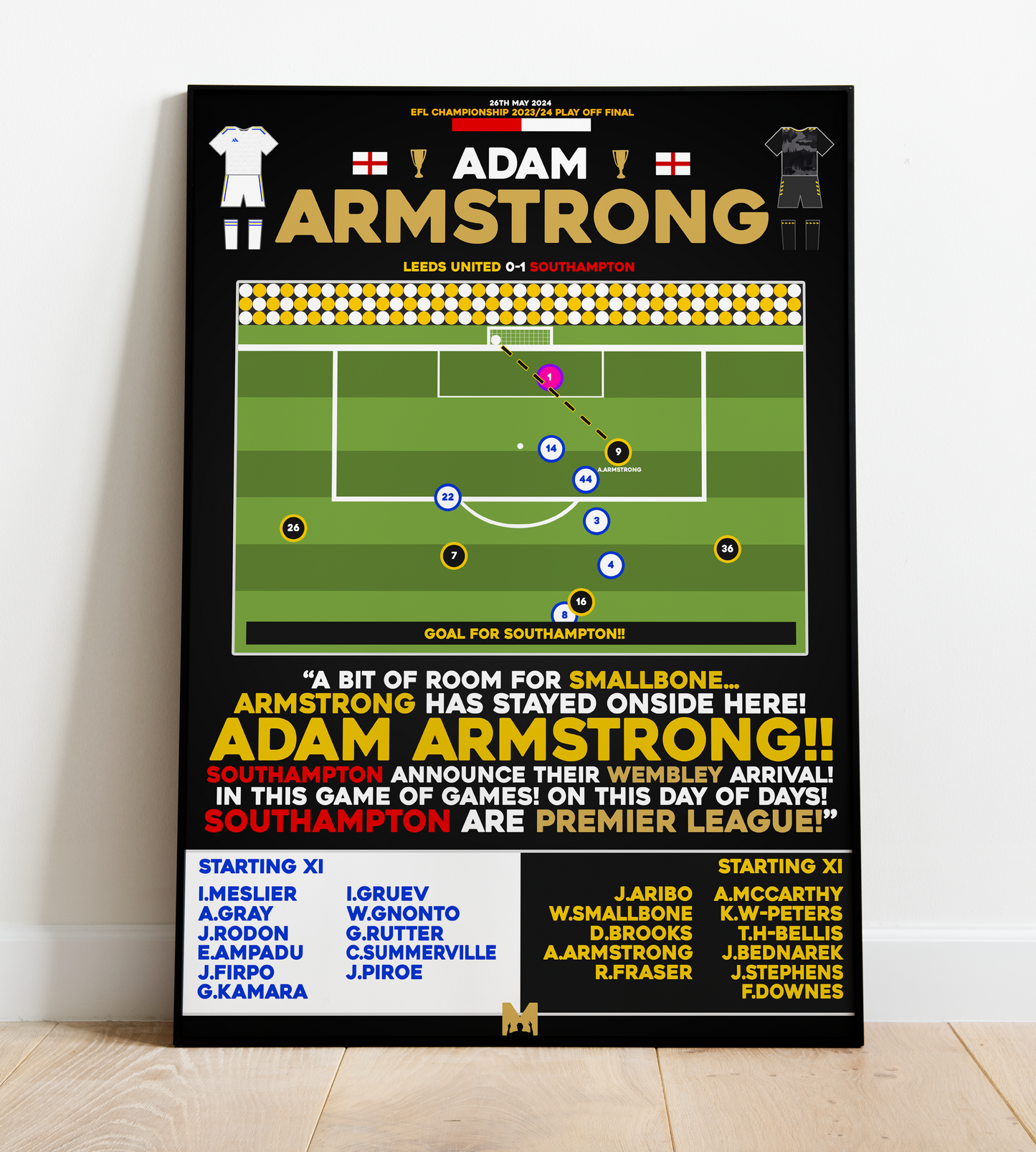 Adam Armstrong Goal vs Leeds United (BLACKOUT) - EFL Championship Play-Off Final 2024 - Southampton