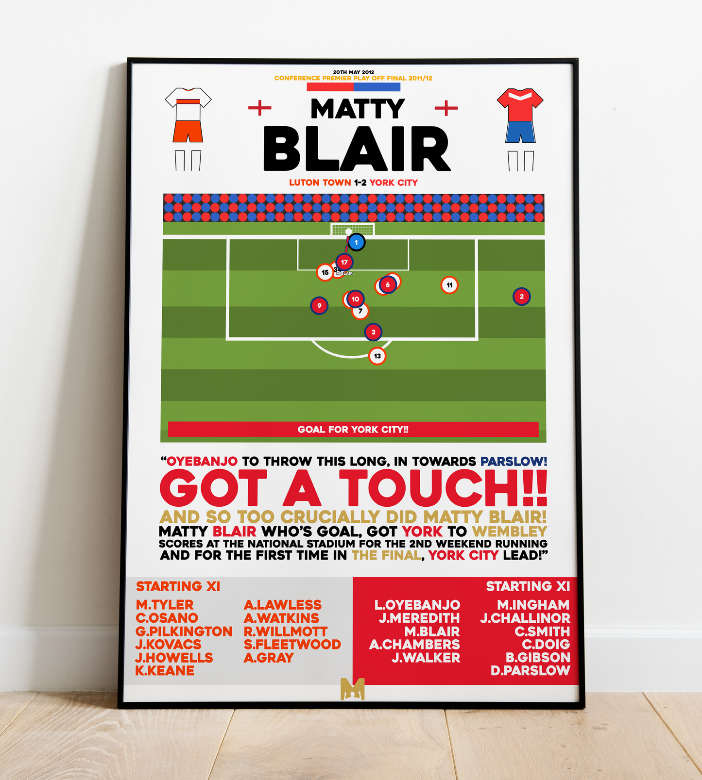 Matty Blair Goal vs Luton Town - Conference Play-Off Final 2011/12 - York City