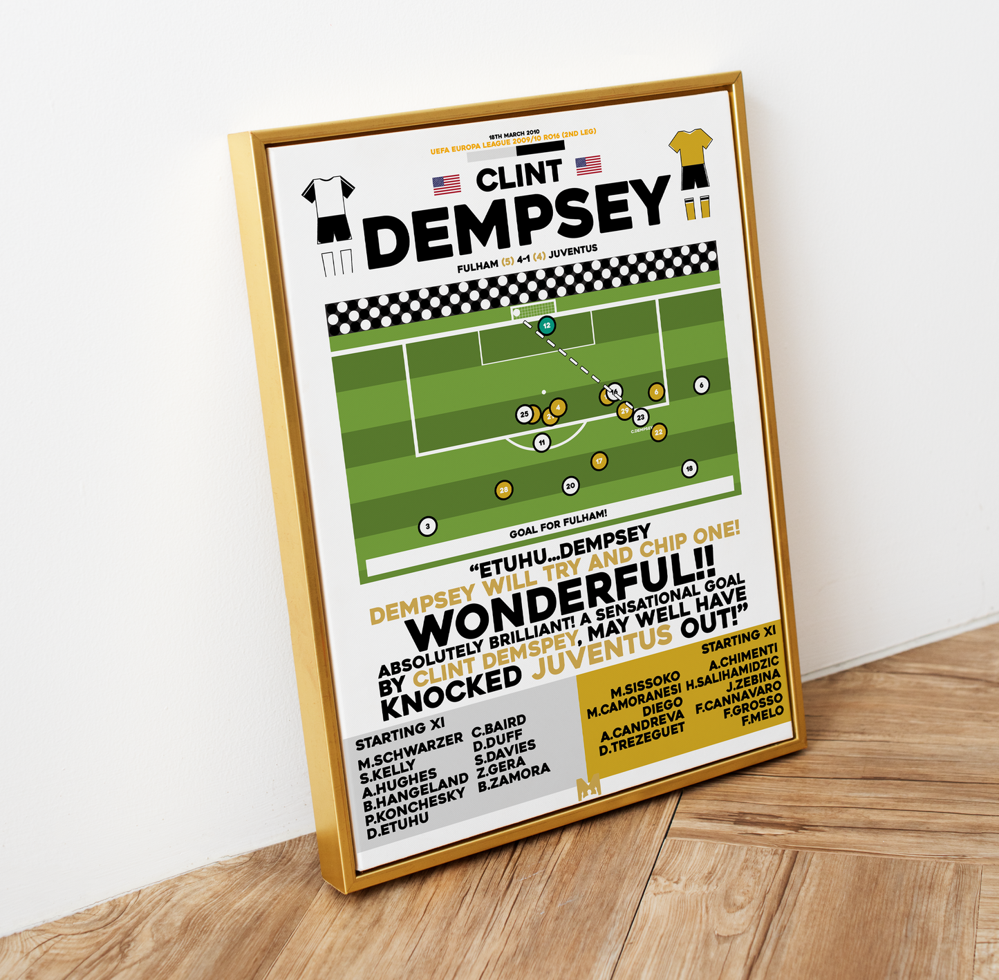 Clint Dempsey Goal vs Juventus - UEFA Europa League 2009/10 - Fulham