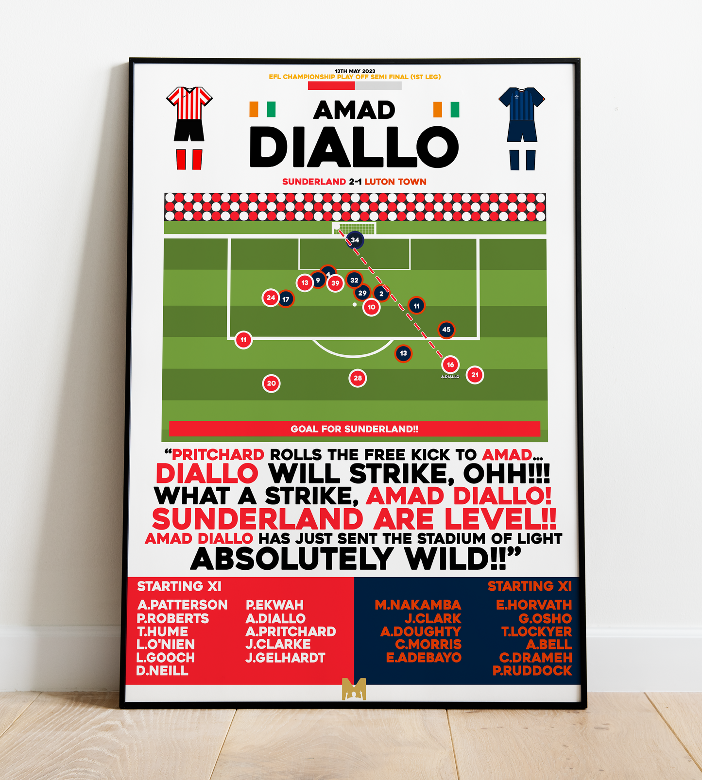 Amad Diallo Goal vs Luton Town - EFL Championship 2022/23 - Sunderland