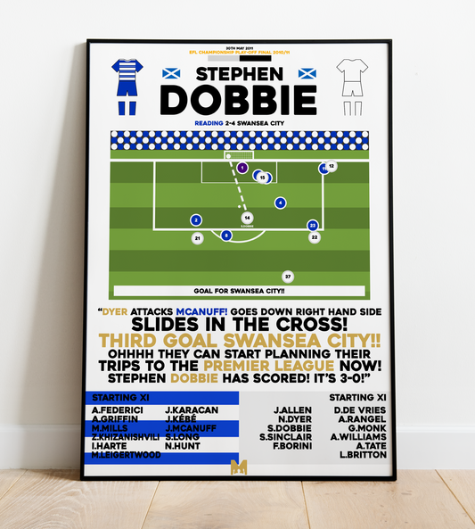 Stephen Dobbie Goal vs Reading - EFL Championship Play-Off Final 2010/11 - Swansea City