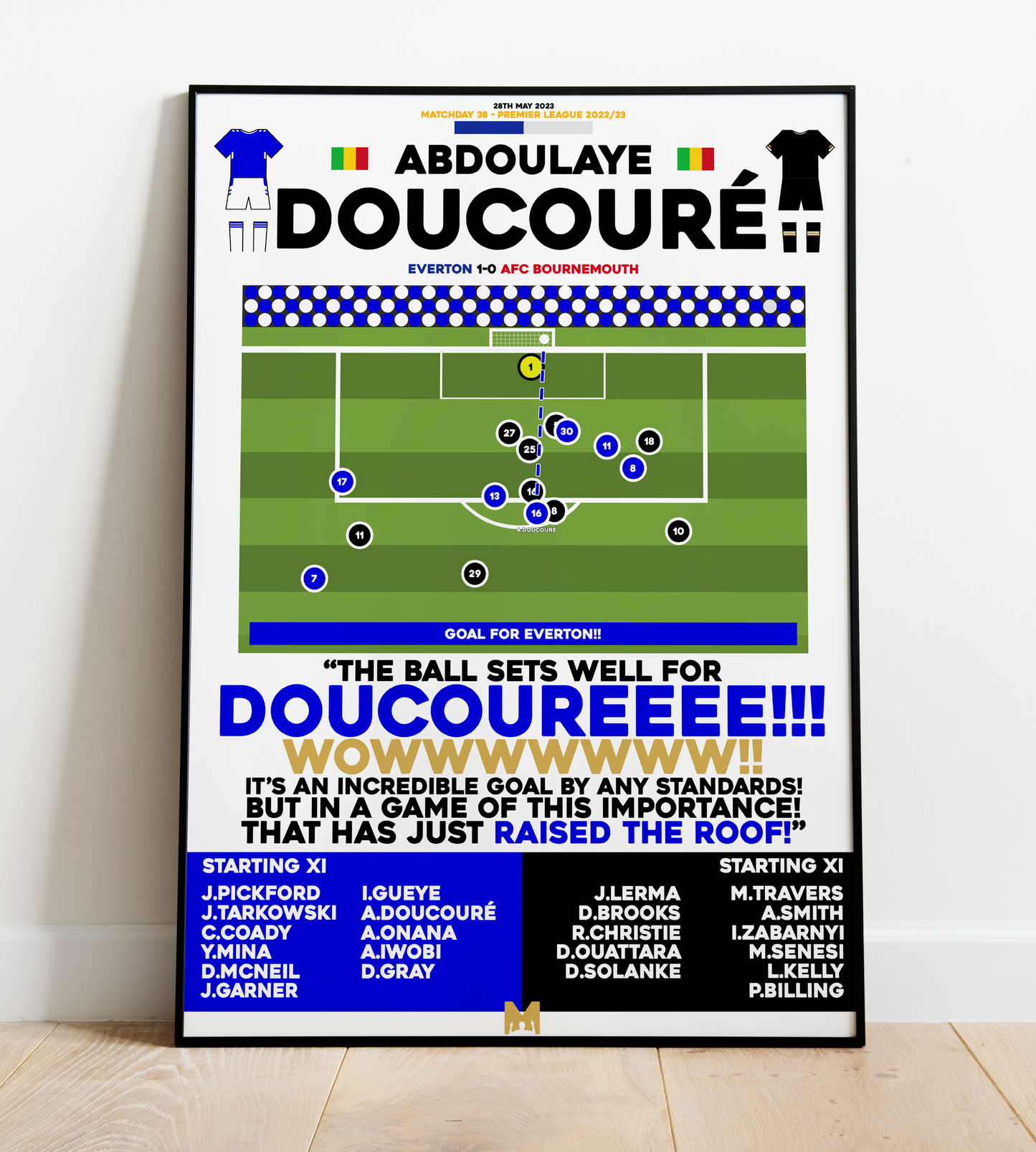 Abdoulaye Doucouré Goal vs AFC Bournemouth - Premier League 2022/23 - Everton
