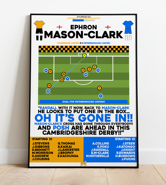 Ephron Mason-Clarke Goal vs Cambridge United - EFL League One 2023/24 - Peterborough United