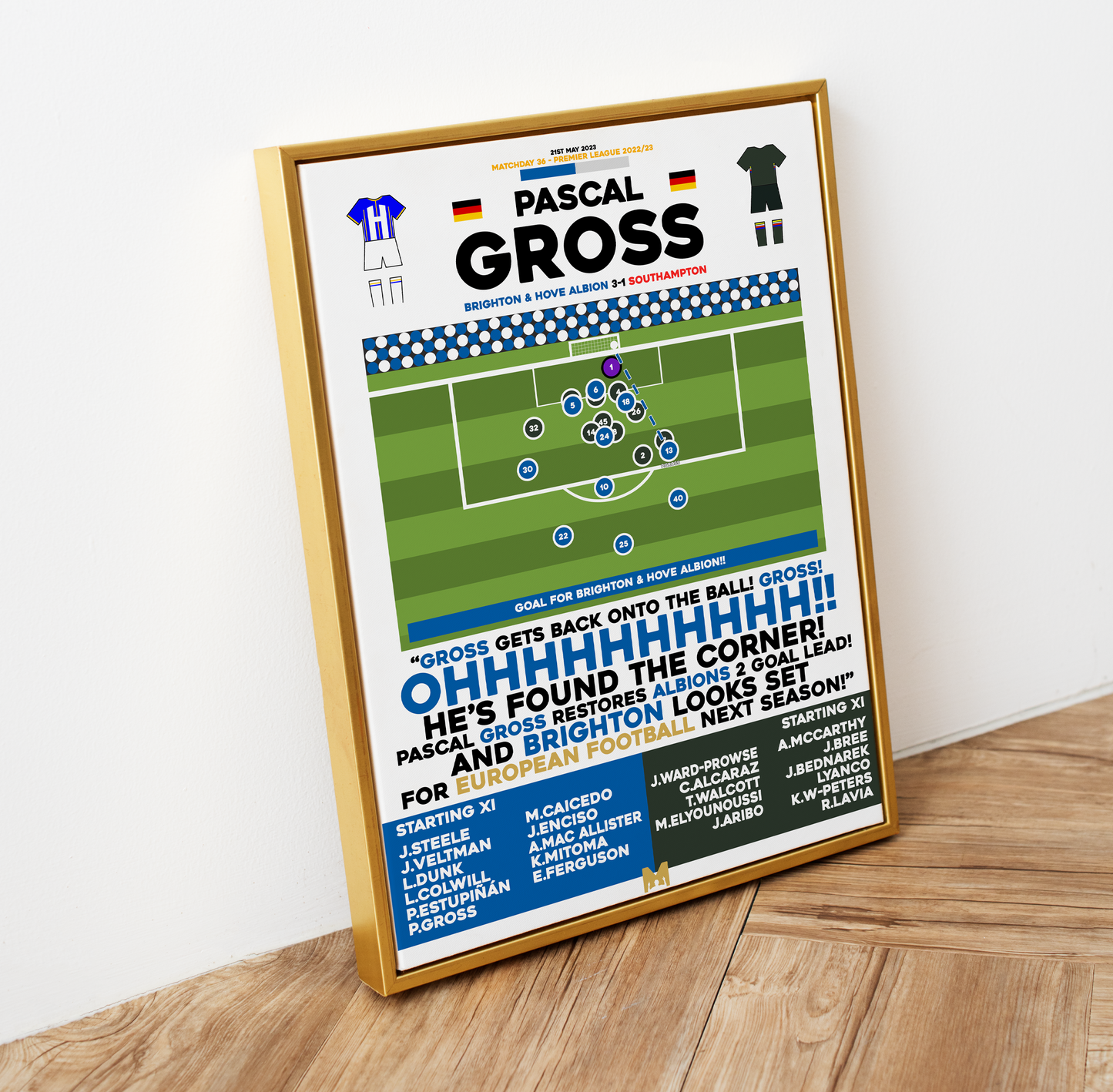 Pascal Gross Goal vs Southampton - Premier League 2022/23 - Brighton & Hove Albion