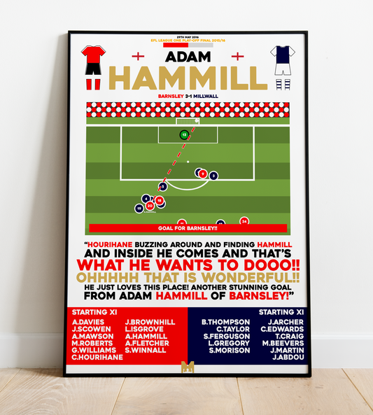 Adam Hammill Goal vs Millwall - EFL League One Final 2015/16 - Barnsley