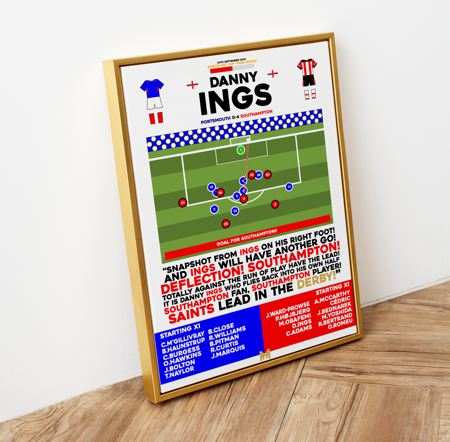 Danny Ings 1st Goal vs Portsmouth - EFL Cup 2019/20 - Southampton