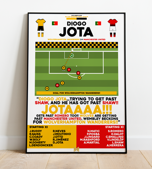 Diogo Jota Goal vs Manchester United - FA Cup 2018/19 - Wolves