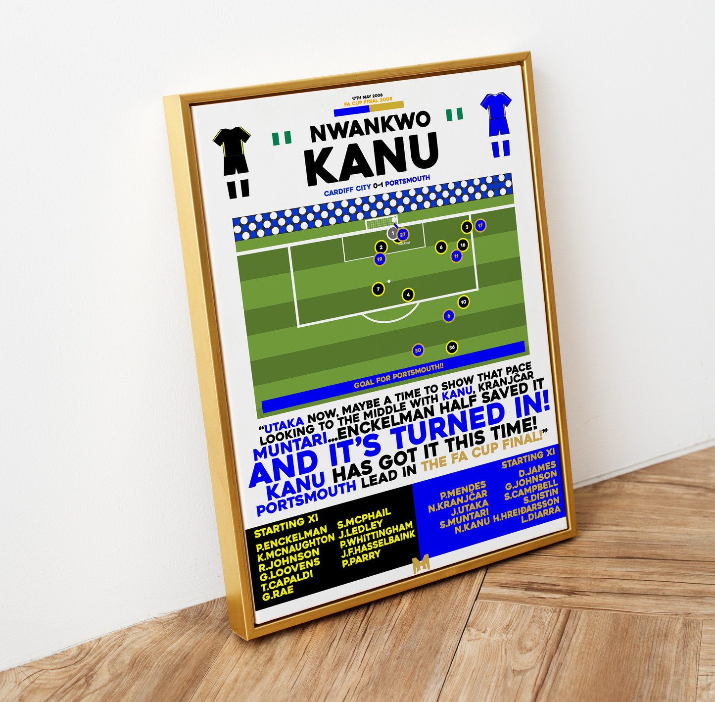 Nwankwo Kanu Goal vs Cardiff City - FA Cup Final 2008 - Portsmouth
