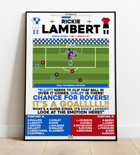 Rickie Lambert Goal vs Bristol City - JPT Semi-Final 06/07 - Bristol Rovers