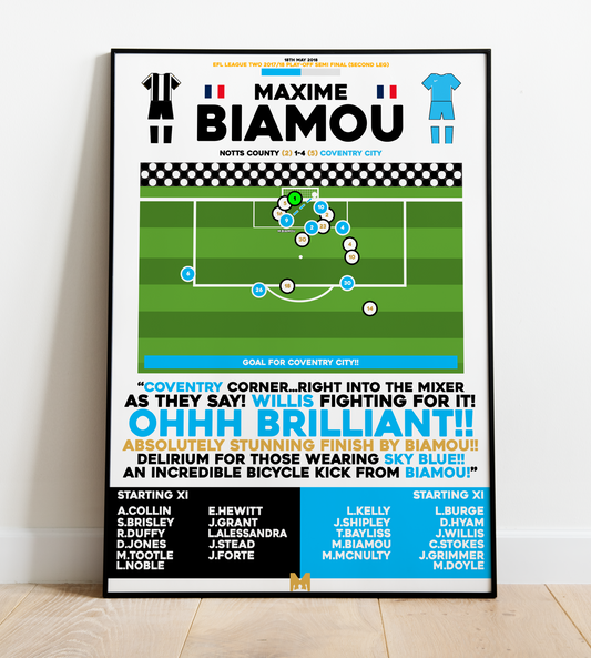 Maxime Biamou Goal vs Notts County - EFL League Two Play-Offs 2017/18 - Coventry City