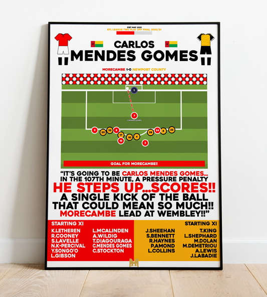 Carlos Mendes Gomes Goal vs Newport County - League Two Play-Off Final 2020/21 - Morecambe
