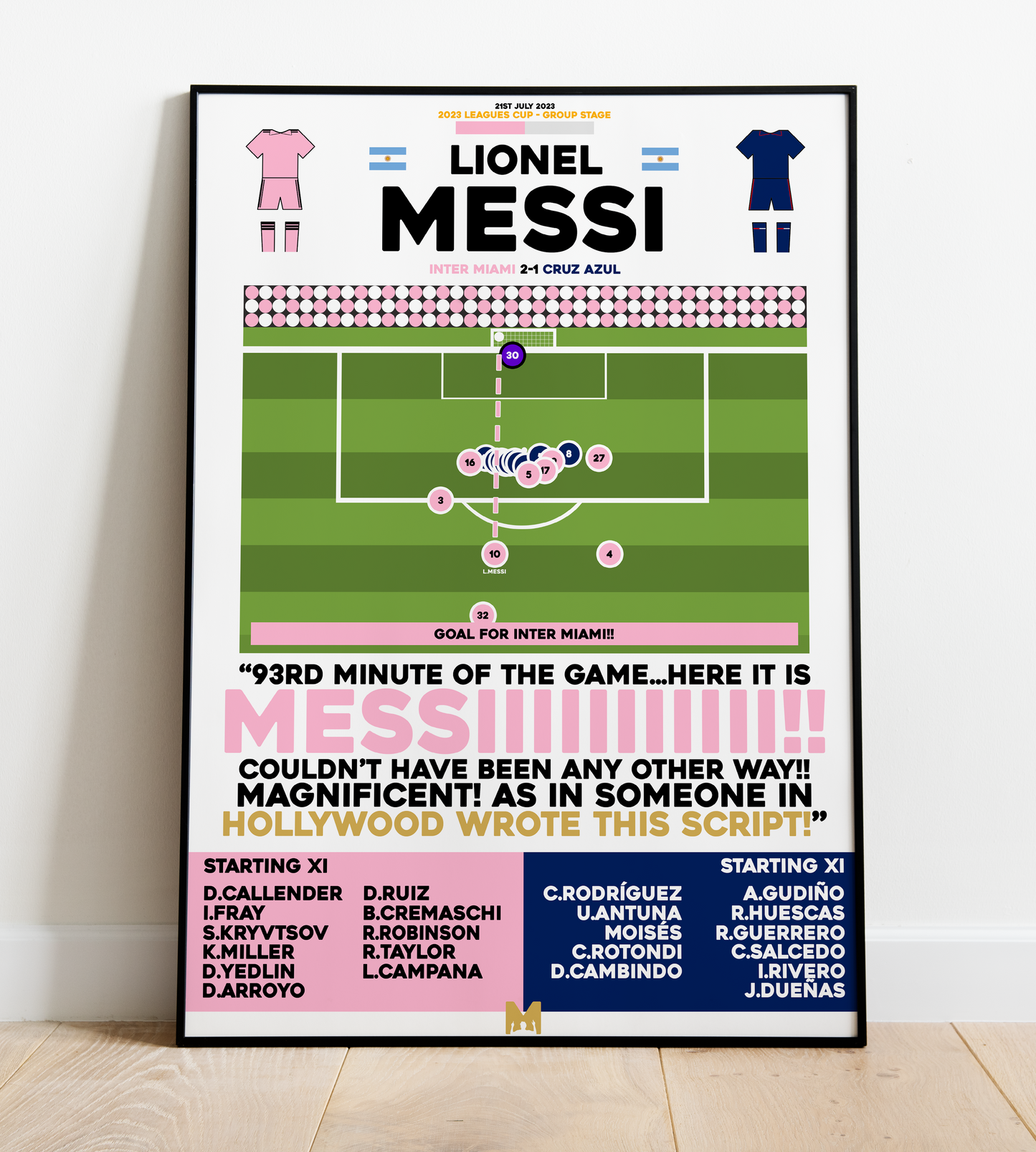Lionel Messi Goal vs Cruz Azul - Leagues Cup 2023 - Inter Miami