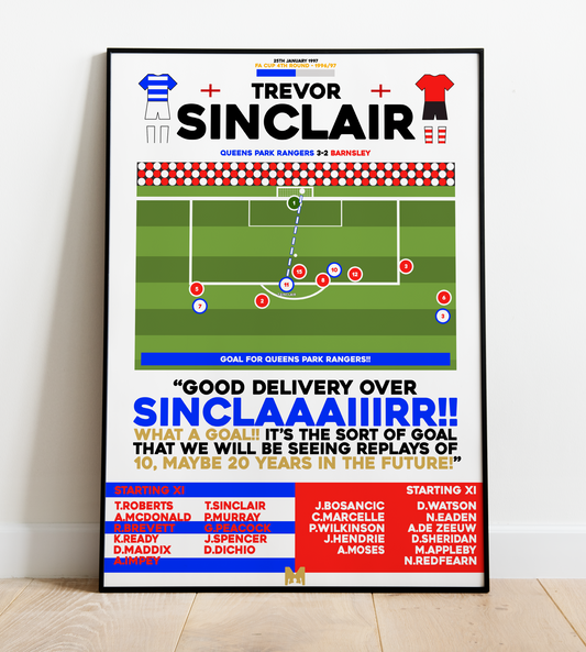 Trevor Sinclair Goal vs Barnsley - FA Cup 1996/97 - QPR