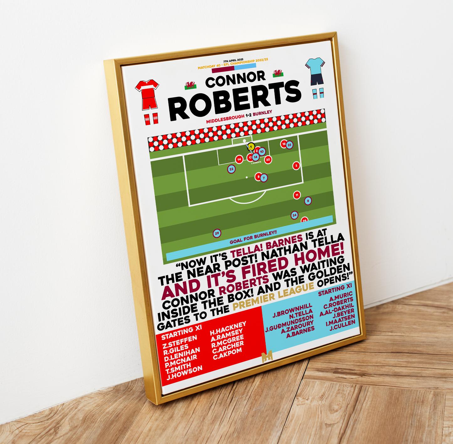 Connor Roberts Goal vs Middlesbrough - EFL Championship 2022/23 - Burnley