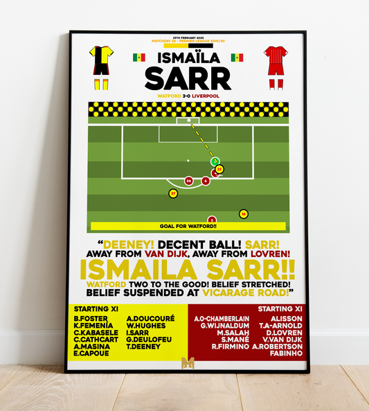 Ismaila Sarr 2nd Goal vs Liverpool - Premier League 2019/20 - Watford