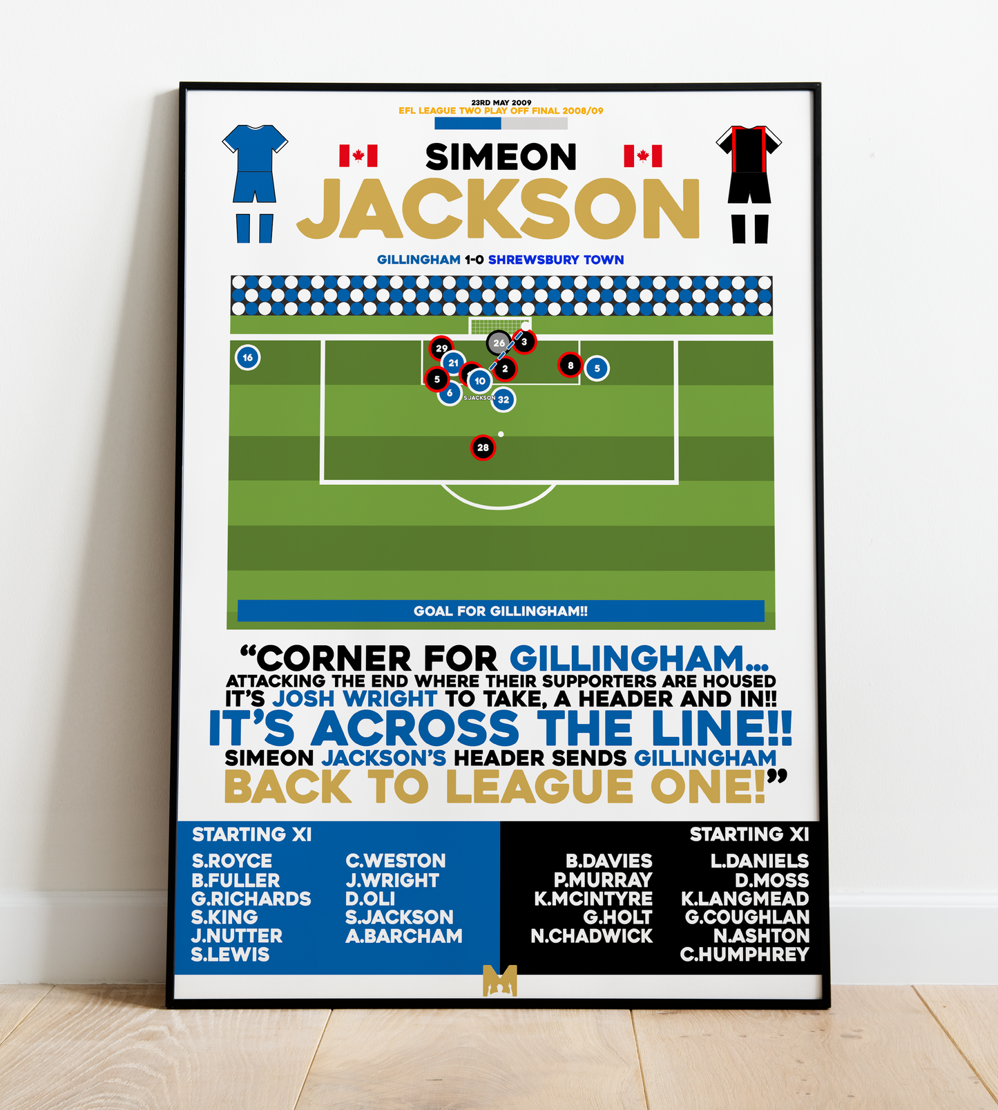 Simeon Jackson Goal vs Shrewsbury Town - EFL League Two Play-Off Final 2008/09 - Gillingham