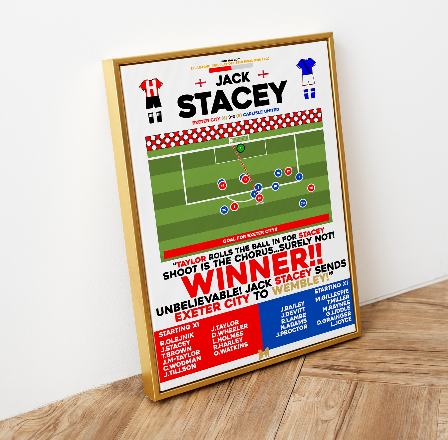Jack Stacey Goal vs Carlisle United - EFL League Two Play-Offs 2016/17 - Exeter City