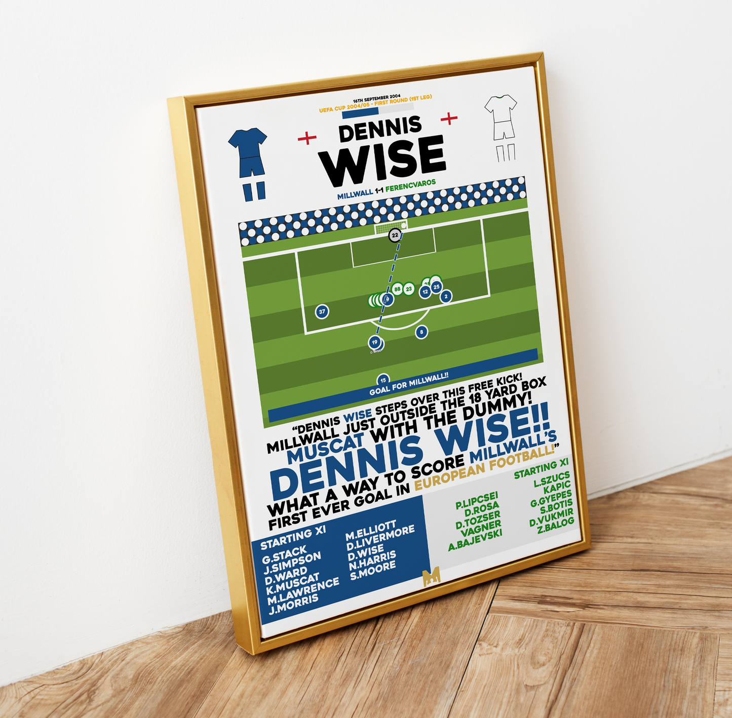 Dennis Wise Goal vs Ferencvaros - UEFA Cup 2004/05 - Millwall