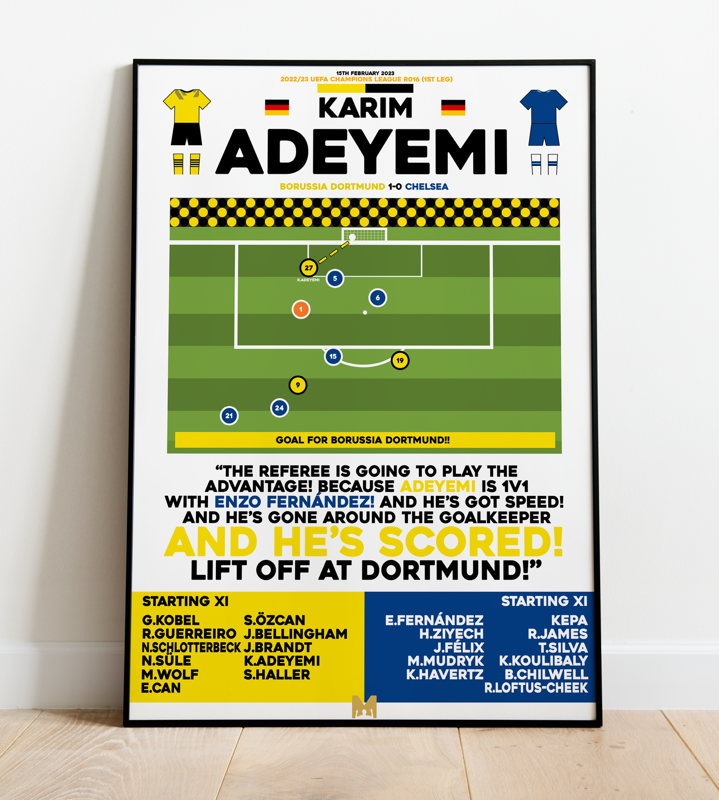 'Danny Aarons' Karim Adeyemi Goal vs Chelsea - UEFA Champions League 2022/23 - Dortmund