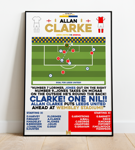 Allan Clarke Goal vs Arsenal - FA Cup Final 1972 - Leeds United