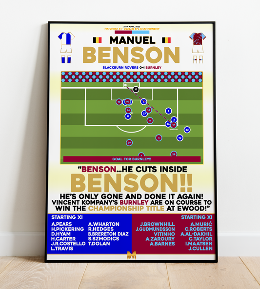 Manuel Benson Goal vs Blackburn Rovers (ICONIC) - EFL Championship 2022/23 - Burnley