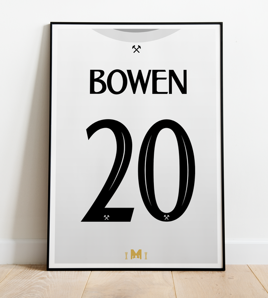 West Ham United Kit Print Bowen 2022/23 - Third Shirt - West Ham United