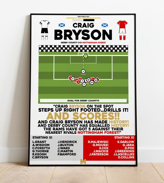 Craig Bryson 3rd Goal vs Nottingham Forest - EFL Championship 2013/14 - Derby County