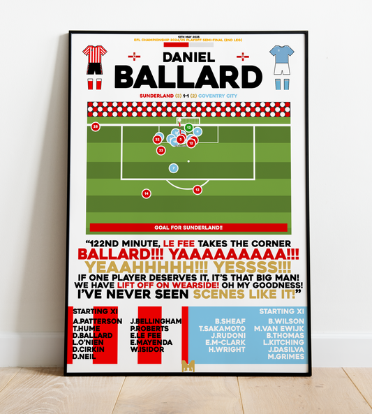 Daniel Ballard Goal vs Coventry City - EFL Championship Play-Offs 2024/25 - Sunderland